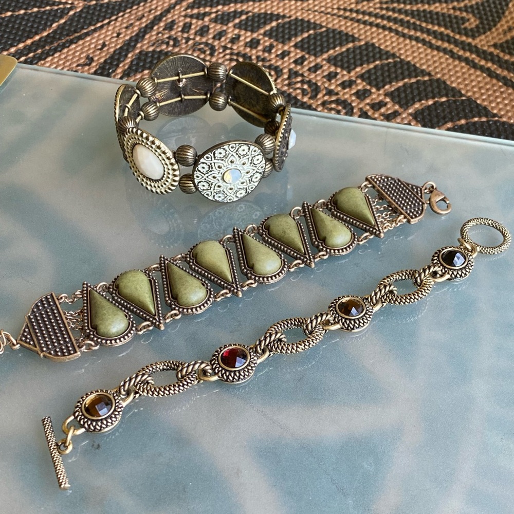 Trio of vintage bracelets